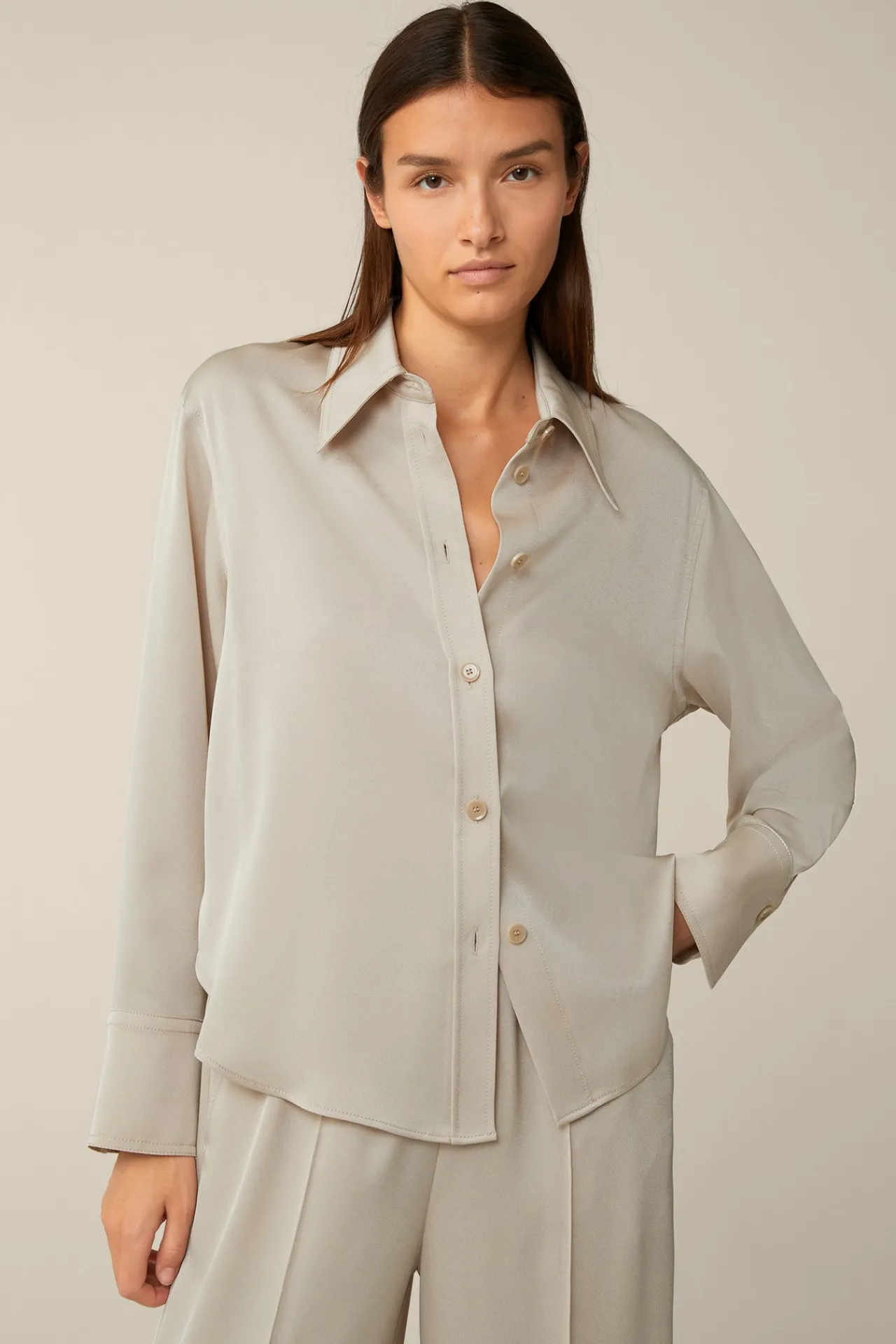 Crepe-Langarm-Hemd-Bluse In*Windsor Best