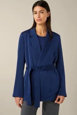 Crepe-Long-Blazer Mit Gürtel In*Windsor Hot
