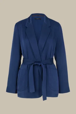 Crepe-Long-Blazer Mit Gürtel In*Windsor Hot