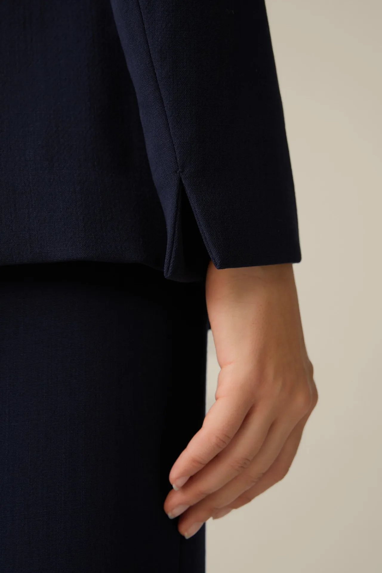 Double-Wollcrepe-Doppelreiher-Blazer In*Windsor Clearance