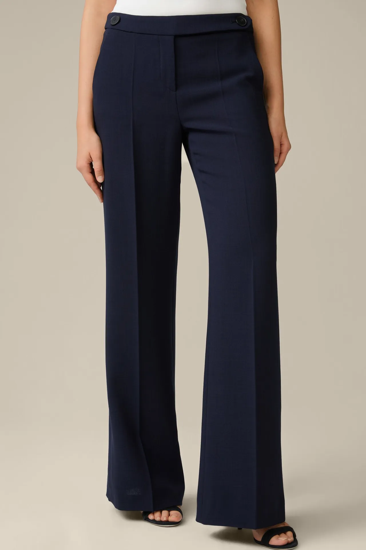 Double-Wollcrepe-Palazzo-Hose In*Windsor Hot