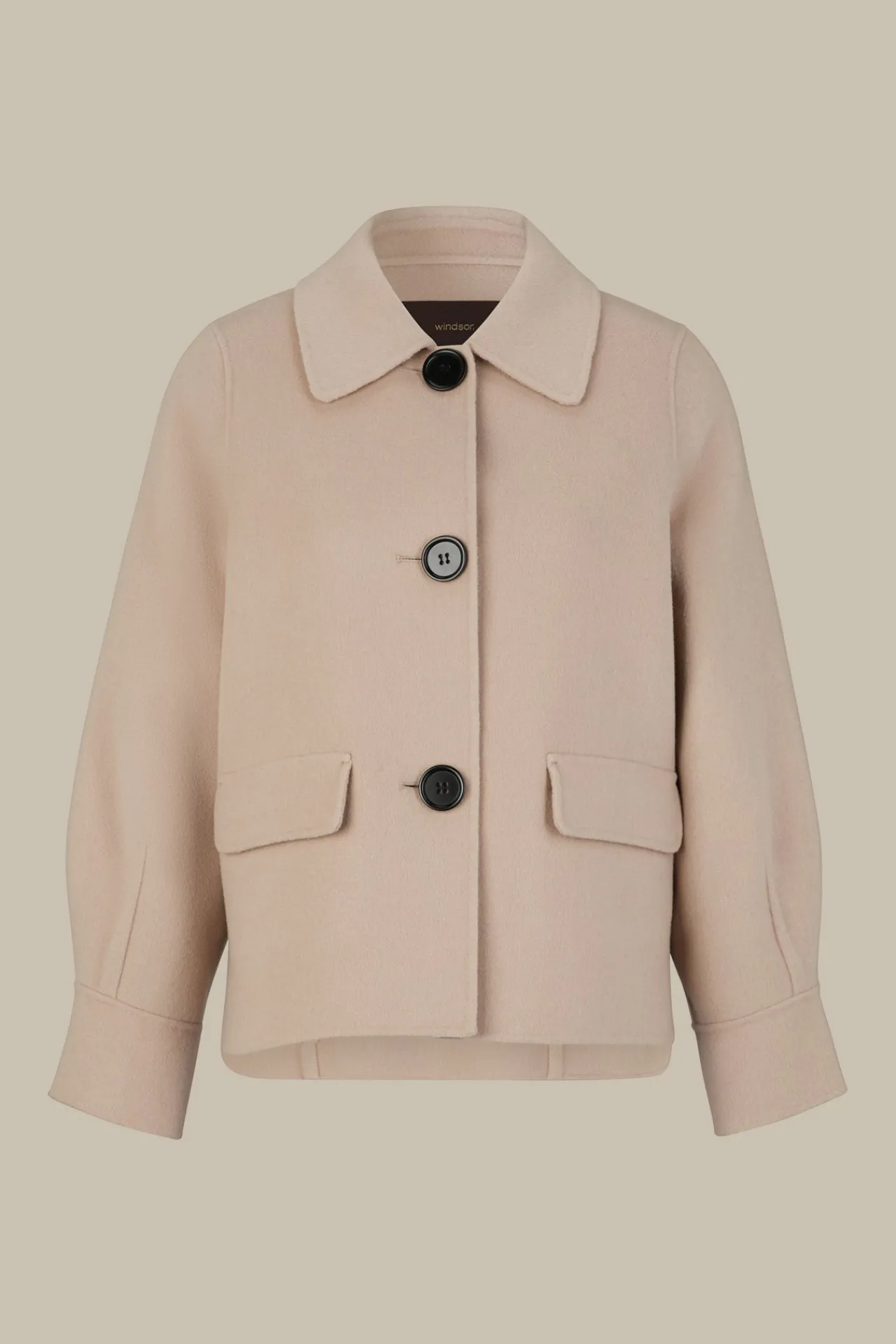 Double-Wollmix-Cape-Jacke Mit Cashmere In*Windsor Best