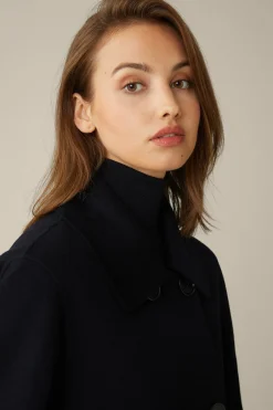 Double-Wollmix-Doppelreiher-Mantel Mit Cashmere In*Windsor Hot
