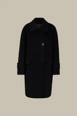 Double-Wollmix-Doppelreiher-Mantel Mit Cashmere In*Windsor Hot