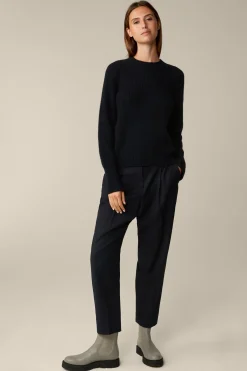 Flanell-Bundfalten-Hose, Verkurzt, In*Windsor Online
