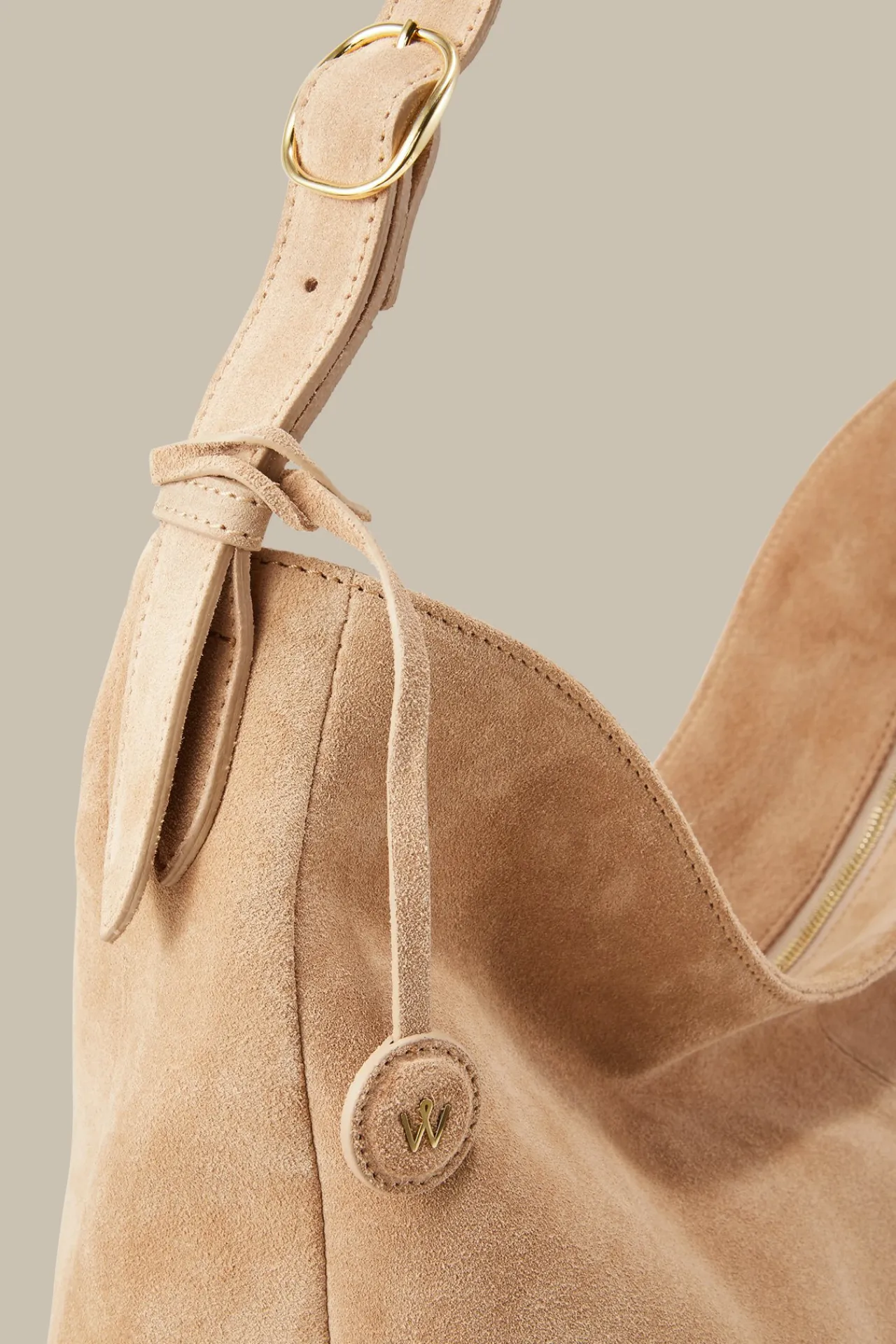 Hobo-Bag Aus Veloursleder In*Windsor Sale