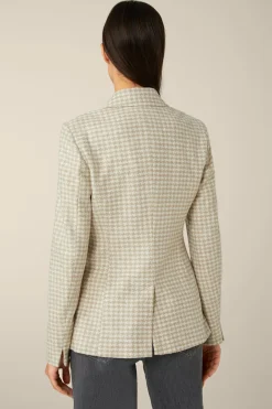 Jersey-Blazer In Beige-Ecru Gemustert*Windsor Online
