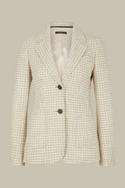 Jersey-Blazer In Beige-Ecru Gemustert*Windsor Online
