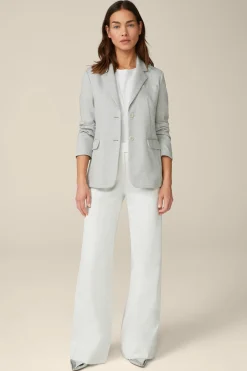 Jersey-Blazer In Hell Ecru Gemustert*Windsor Sale