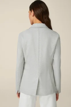 Jersey-Blazer In Hell Ecru Gemustert*Windsor Sale