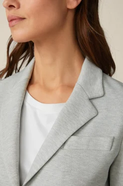 Jersey-Blazer In Hell Ecru Gemustert*Windsor Sale