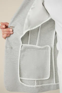 Jersey-Blazer In Hell Ecru Gemustert*Windsor Sale