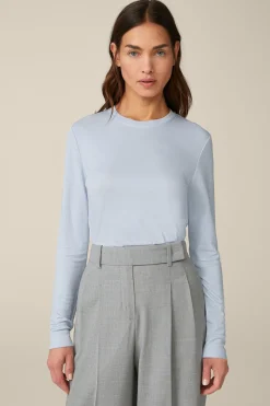 Jersey-Langarm-Shirt Aus Tencel In*Windsor Hot
