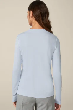Jersey-Langarm-Shirt Aus Tencel In*Windsor Hot
