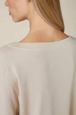 Jersey-Langarm-Shirt Aus Tencel In Hell*Windsor Hot