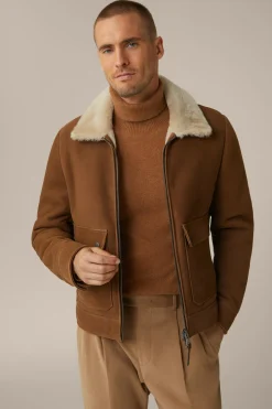Lamm-Velours-Lederjacke Rapallo Mit Hemdkragen In*Windsor Best