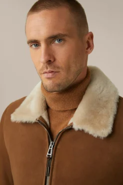 Lamm-Velours-Lederjacke Rapallo Mit Hemdkragen In*Windsor Best