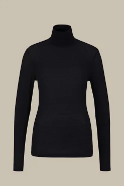 Lyocell-Wool-Rollkragen-Pullover In Dunkelblau*Windsor Clearance