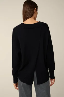 Merino-Strick-Pullover Mit V-Ausschnitt In*Windsor Fashion