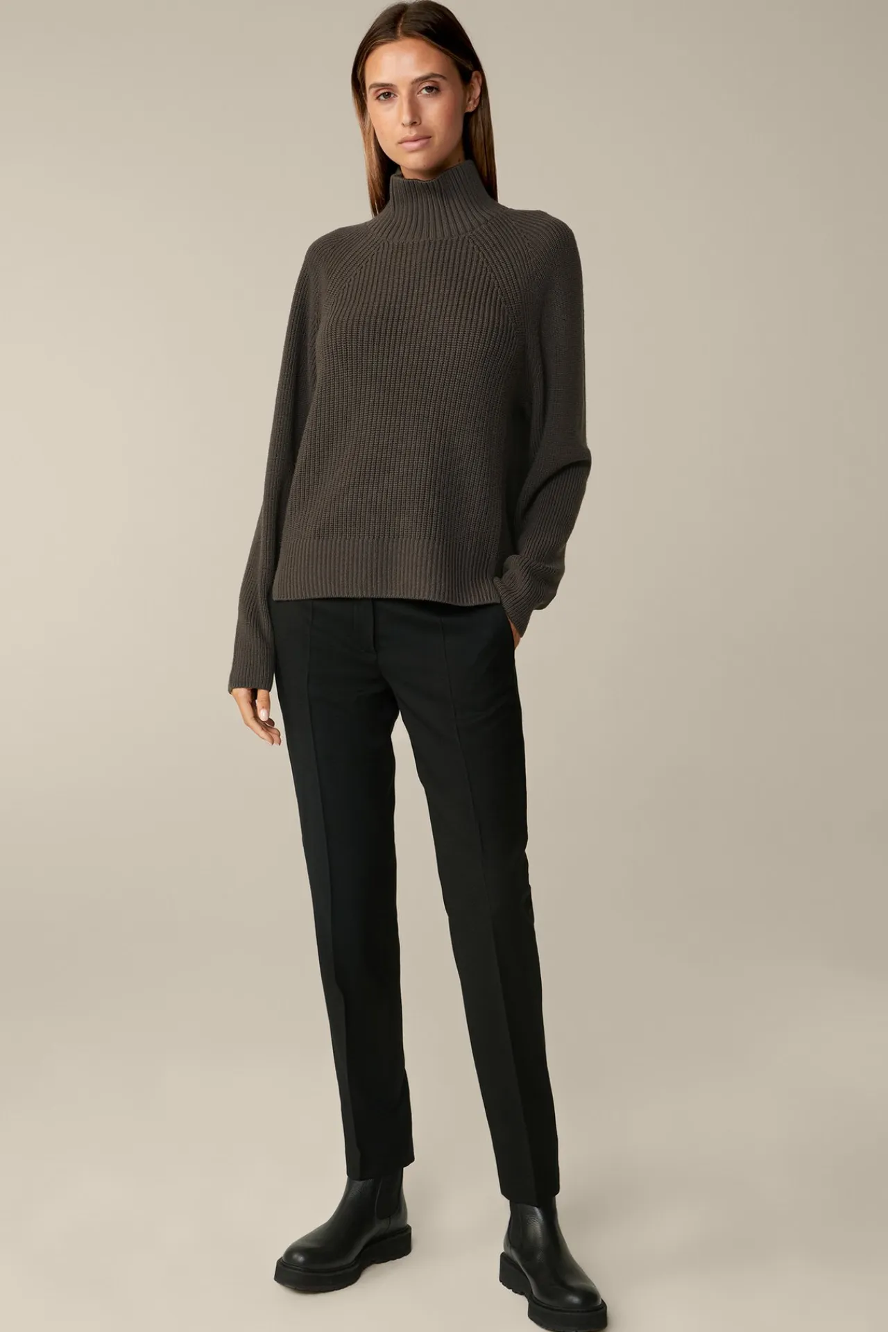 Merino-Strick-Rollkragen-Pullover In*Windsor Sale