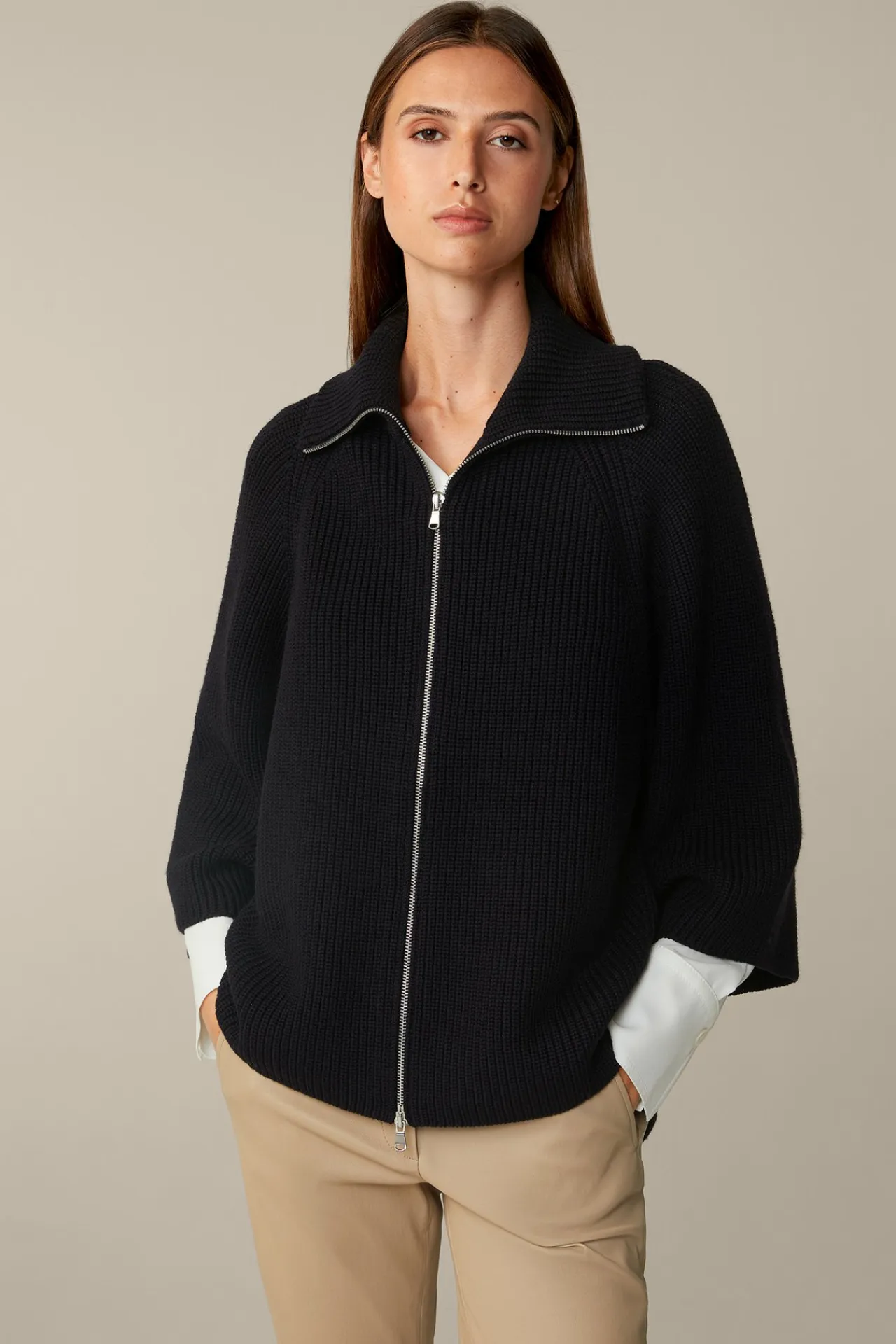 Merino-Strick-Zip-Cardigan In*Windsor Sale
