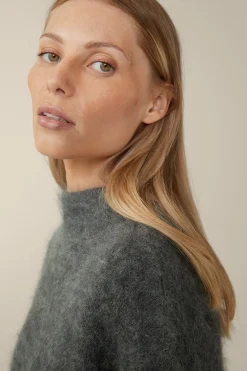 Mohair-Wollmix-Stehkragen-Pullover In*Windsor Sale