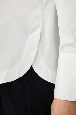 Popeline-Baumwoll-Bluse Mit Stehkragen In*Windsor Discount