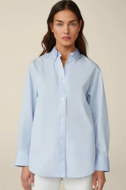 Popeline-Baumwoll-Hemdbluse In*Windsor Clearance