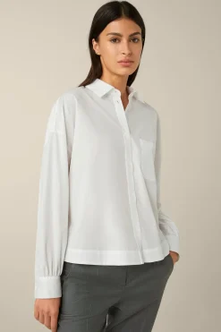 Popeline-Baumwoll-Oversize-Hemd-Bluse In*Windsor Fashion
