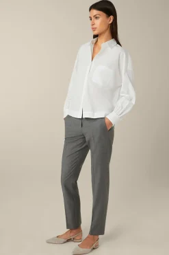Popeline-Baumwoll-Oversize-Hemd-Bluse In*Windsor Fashion