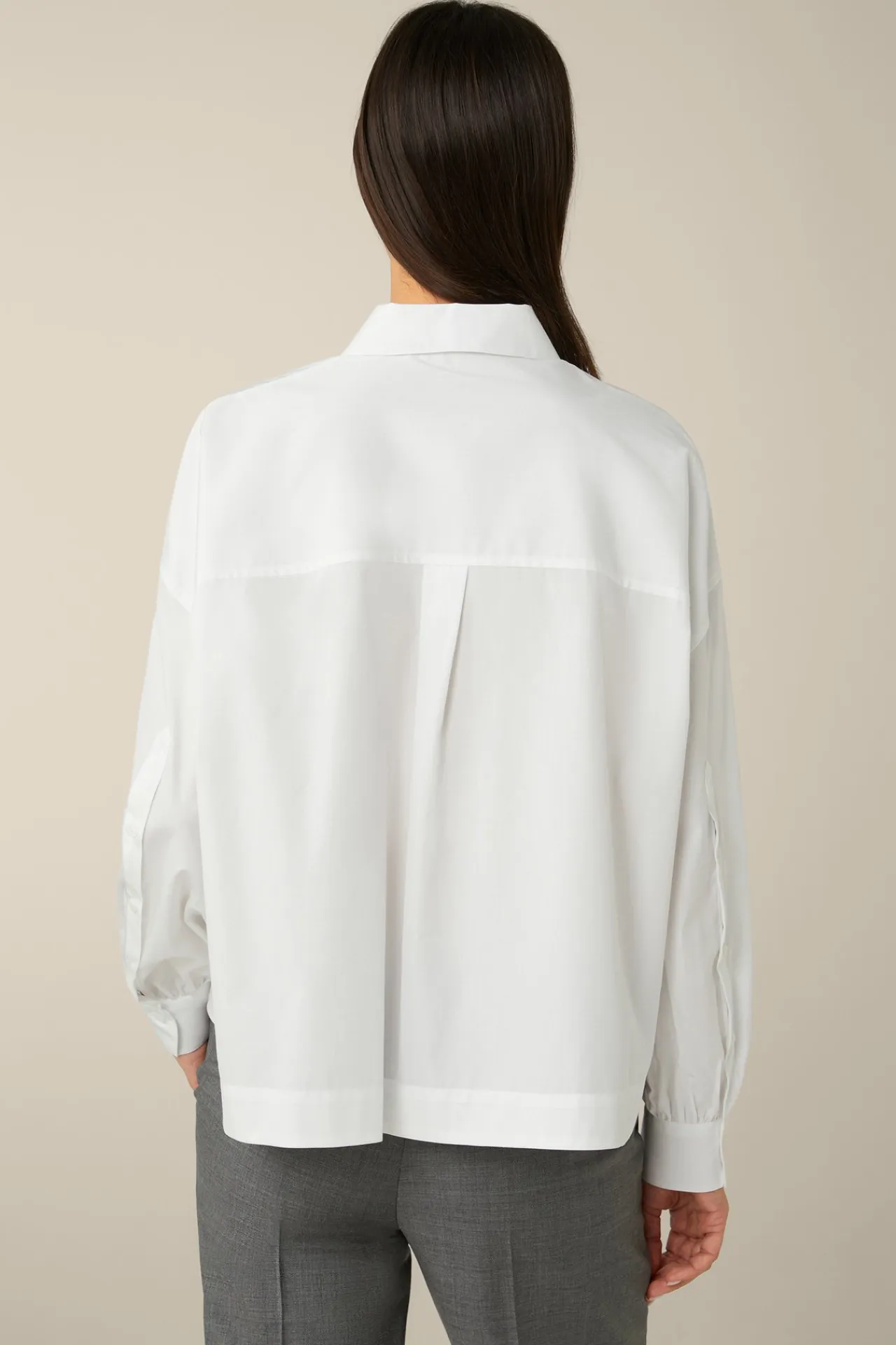 Popeline-Baumwoll-Oversize-Hemd-Bluse In*Windsor Fashion