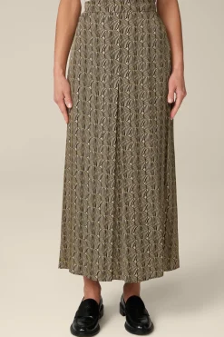 Print-Maxi-Rock Aus Viskose In Schwarz-Beige Gemustert*Windsor Outlet