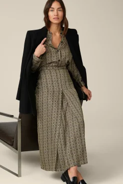 Print-Maxi-Rock Aus Viskose In Schwarz-Beige Gemustert*Windsor Outlet