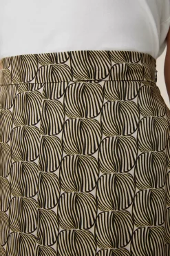 Print-Maxi-Rock Aus Viskose In Schwarz-Beige Gemustert*Windsor Outlet