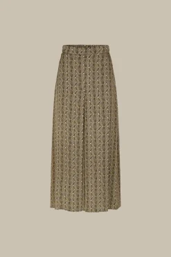 Print-Maxi-Rock Aus Viskose In Schwarz-Beige Gemustert*Windsor Outlet