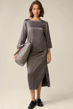 Satin-Midi-Rock In*Windsor Fashion