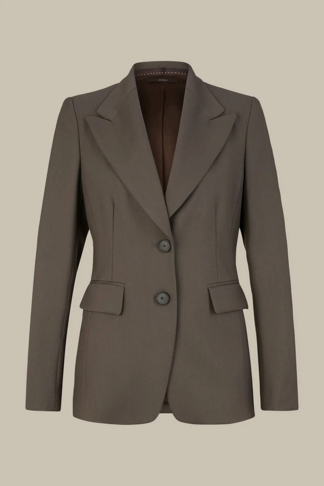 Schurwoll-Blazer In Taupe*Windsor Online