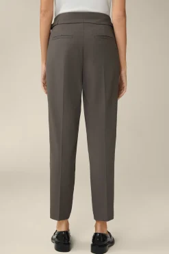 Schurwoll-Bundfalten-Hose In Taupe*Windsor Fashion