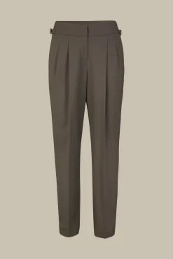 Schurwoll-Bundfalten-Hose In Taupe*Windsor Fashion