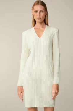 Schurwoll-Cashmeremix-Ripp-Strick-Kleid In*Windsor Fashion