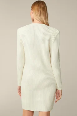 Schurwoll-Cashmeremix-Ripp-Strick-Kleid In*Windsor Fashion