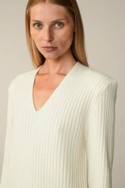 Schurwoll-Cashmeremix-Ripp-Strick-Kleid In*Windsor Fashion