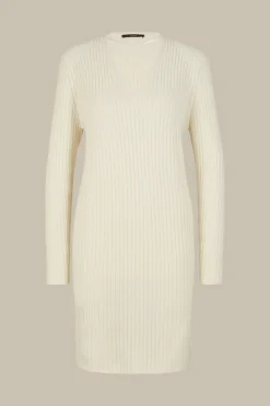Schurwoll-Cashmeremix-Ripp-Strick-Kleid In*Windsor Fashion