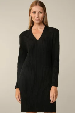 Schurwoll-Cashmeremix-Ripp-Strick-Kleid In*Windsor Clearance