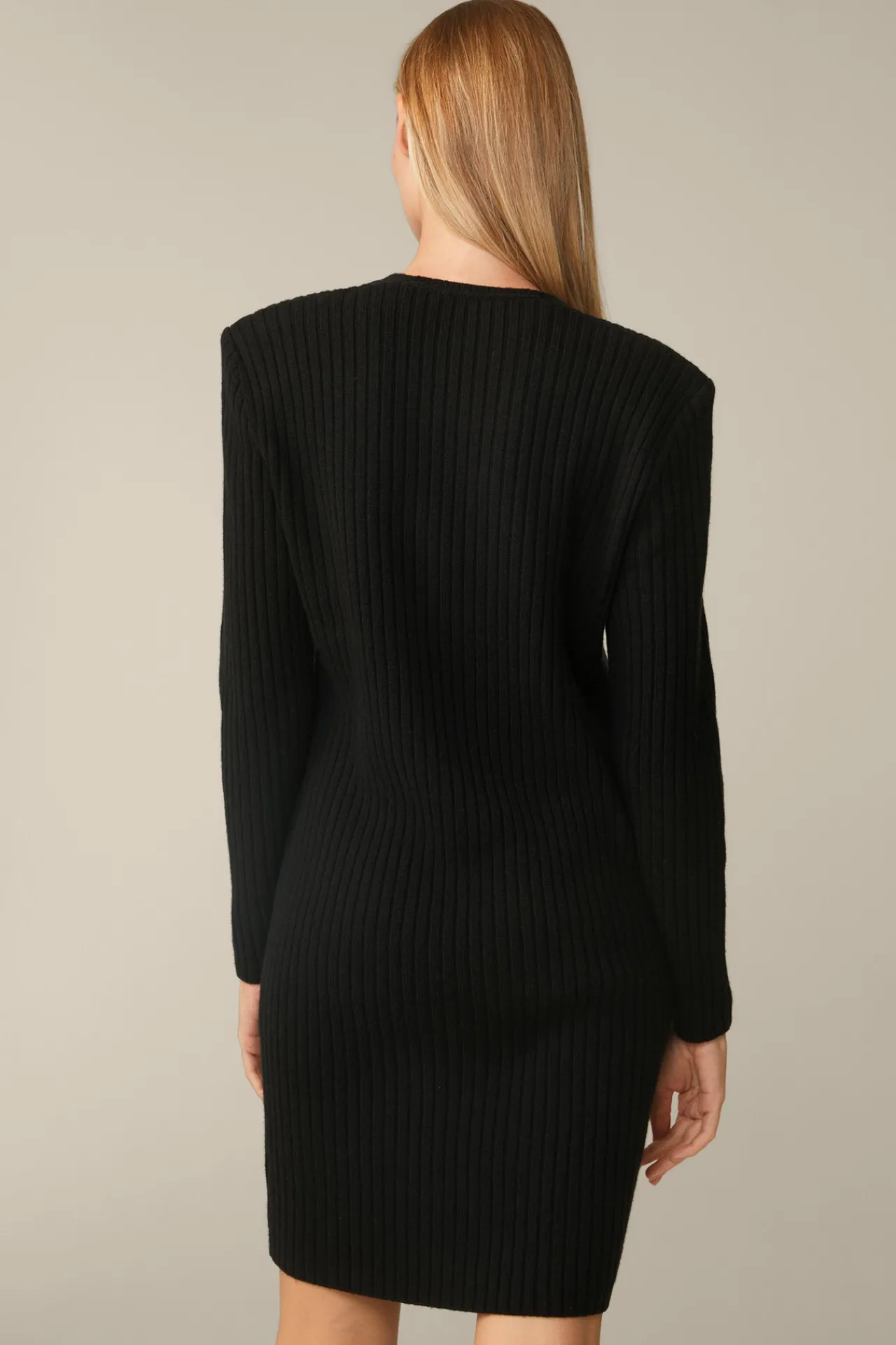Schurwoll-Cashmeremix-Ripp-Strick-Kleid In*Windsor Clearance