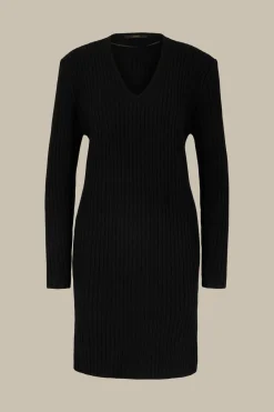Schurwoll-Cashmeremix-Ripp-Strick-Kleid In*Windsor Clearance