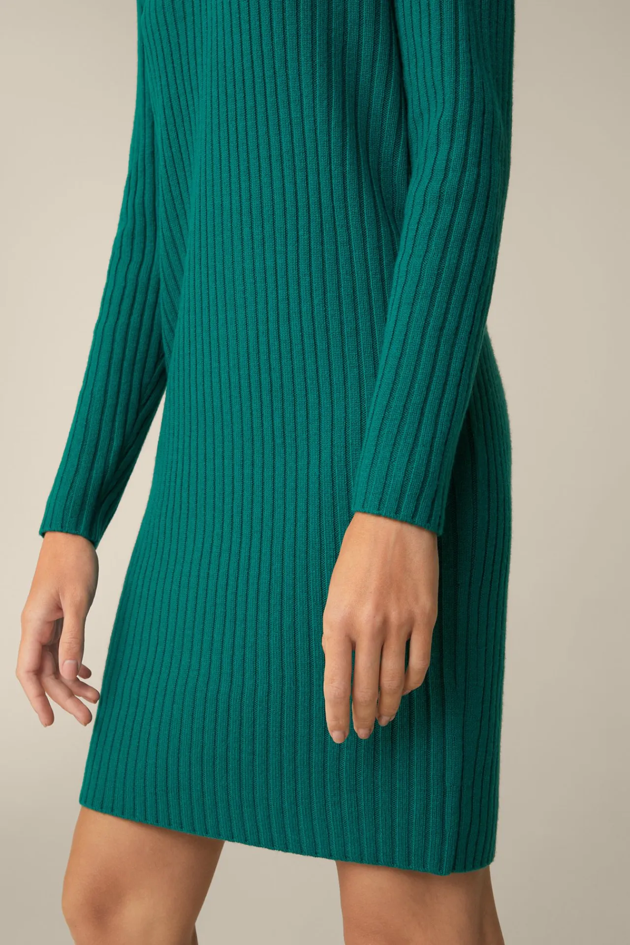 Schurwoll-Cashmeremix-Ripp-Strick-Kleid In*Windsor Best