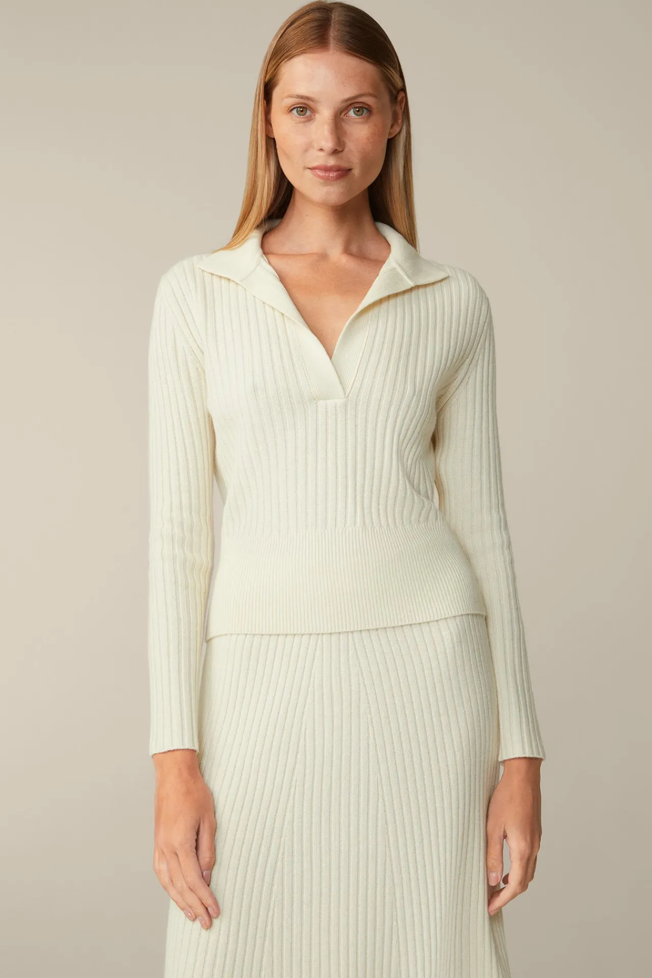 Schurwoll-Cashmeremix-Ripp-Strick-Pullover In*Windsor Best