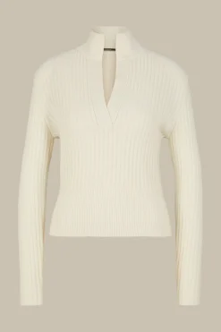 Schurwoll-Cashmeremix-Ripp-Strick-Pullover In*Windsor Best