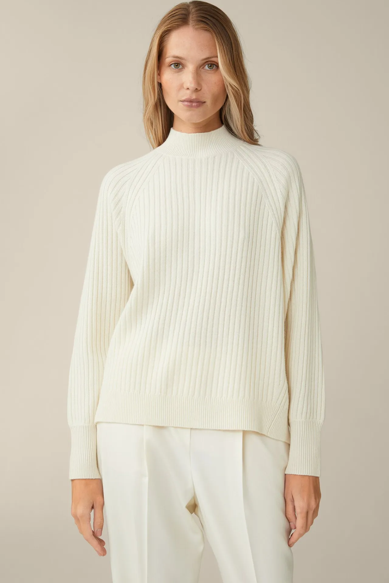 Schurwoll-Cashmeremix-Ripp-Strick-Pullover In*Windsor Fashion